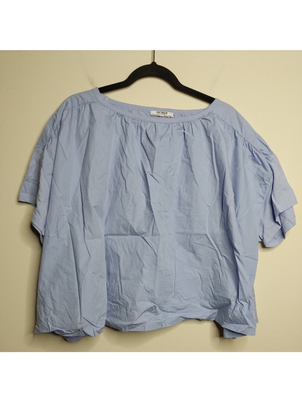 Zara Boxy Mixed Media Top - Size M - EUC